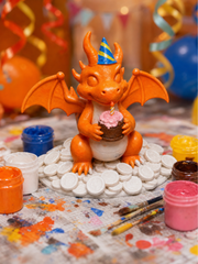 Pocket Dragons: Paint-Your-Own Kit – Ember – The Birthday Dragon