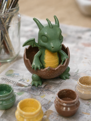 Pocket Dragons: Paint-Your-Own Kit – Pebble – The Cozy Hatchling