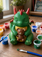Pocket Dragons: Paint-Your-Own Kit – Moss – The Dream Cuddler