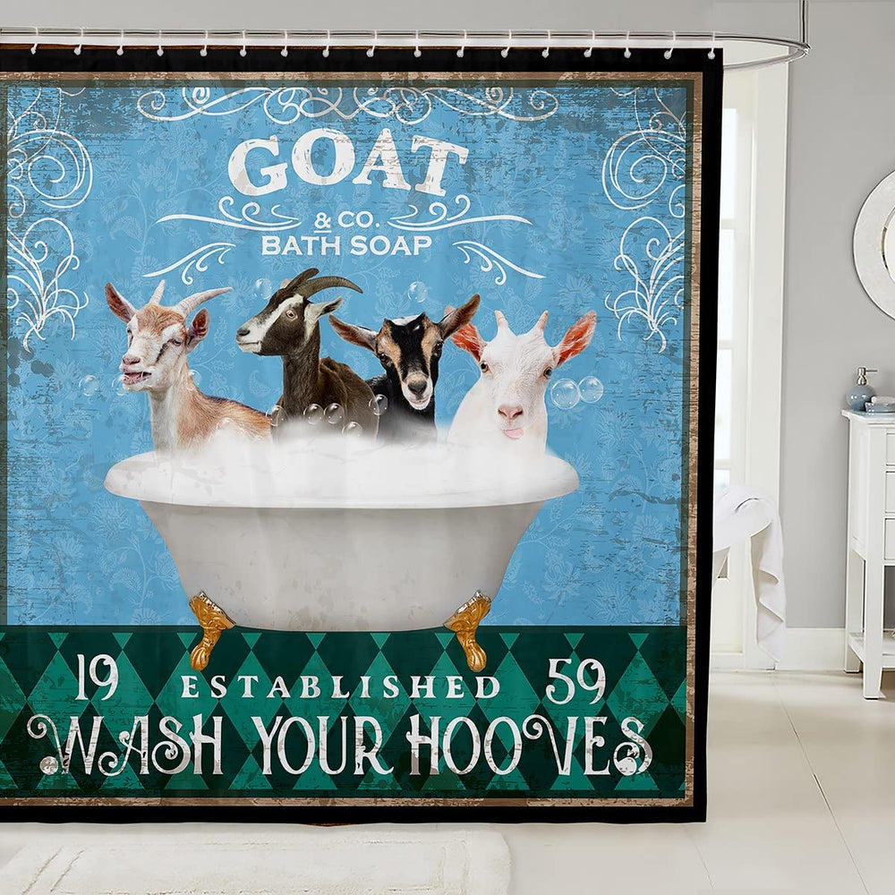 Wash Your Hooves Shower Curtain