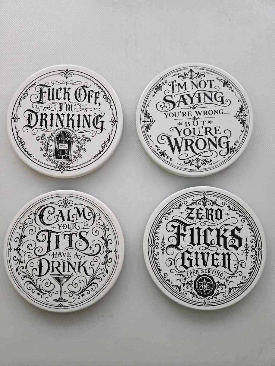 Serious Drinker Coaster Set
