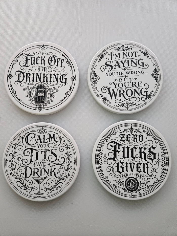 Serious Drinker Coaster Set